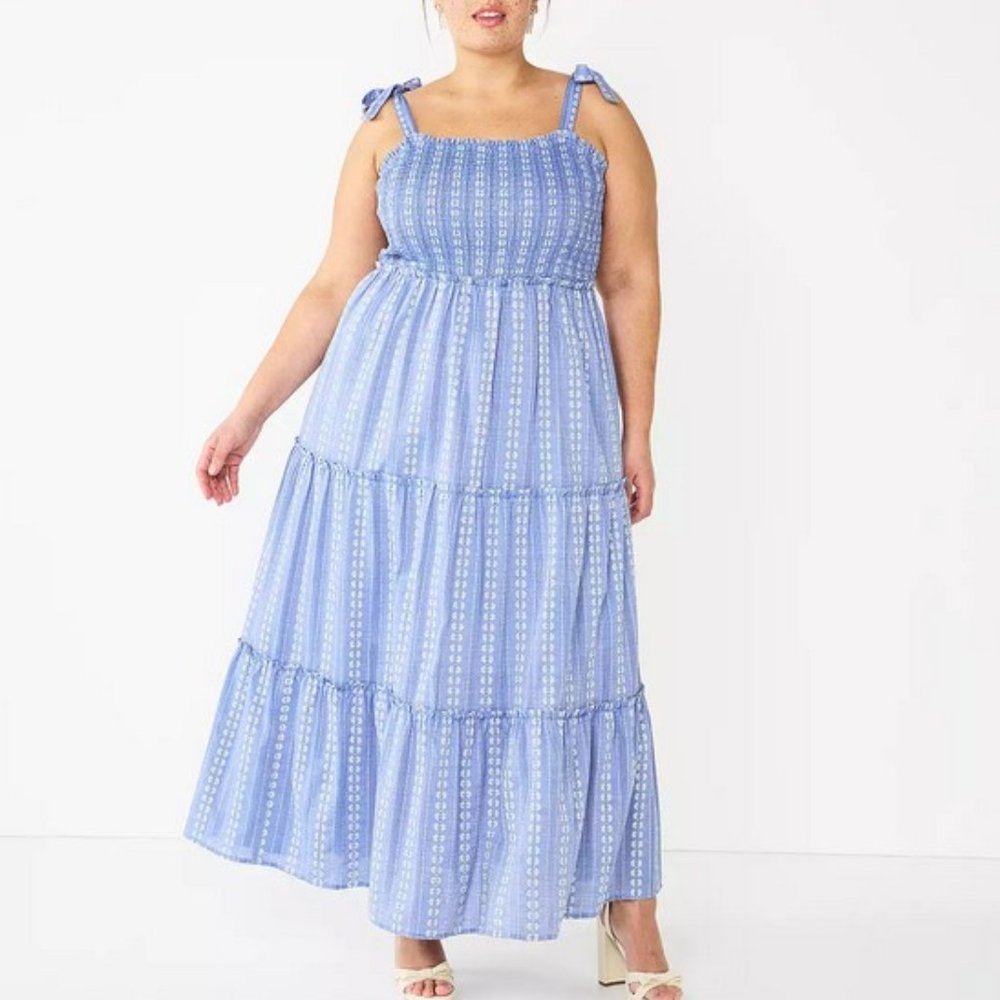 DRAPER JAMES Tiered Maxi Dress 1X
